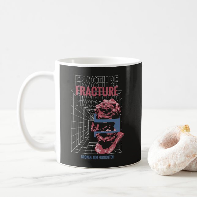 Brutalist Streetwear Design Kaffeetasse (Mit Donut)