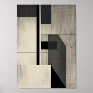 Brutalistische Architektur Minimalistische Wandkun Poster