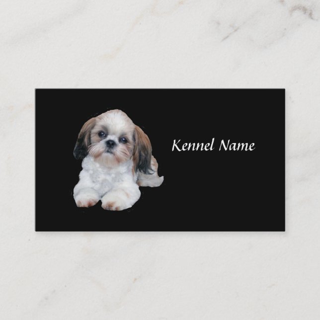 Brüter-Visitenkarte Shih Tzu Visitenkarte (Vorderseite)