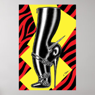 Brutes in Boots™/Spike Heel/Rote Zebra Poster