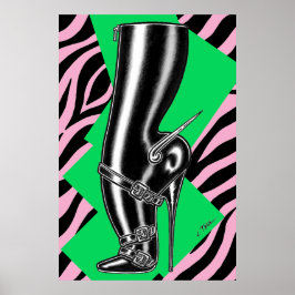 Brutes in Boots™/Stöckelabsatz/Rosa/Grün Poster