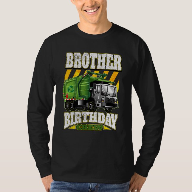 Bruther Birthday Crew Garbage Trucks T-Shirt (Vorderseite)