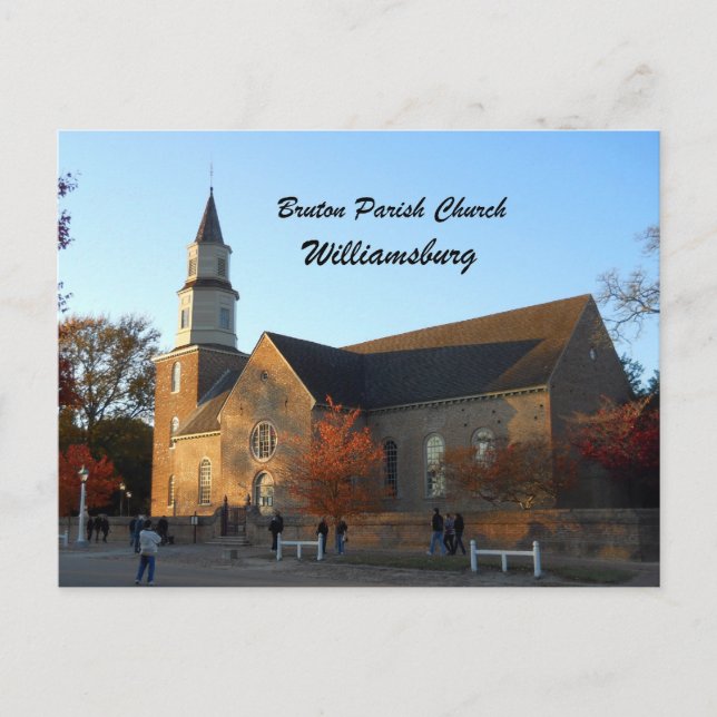 Bruton Parish Church, Williamsburg Postkarte (Vorderseite)