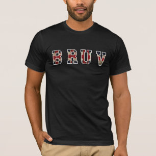 BRUV abgenutzter Union Jack Collegiate Bruder Bro T-Shirt