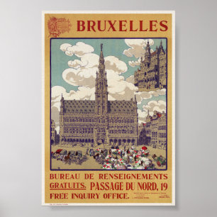 Bruxelles Poster vintage 1913