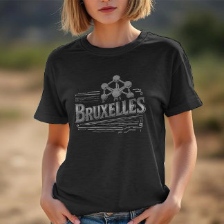 Bruxelles Quantum Nostalgische Silberfrauen Tri-Blend Shirt
