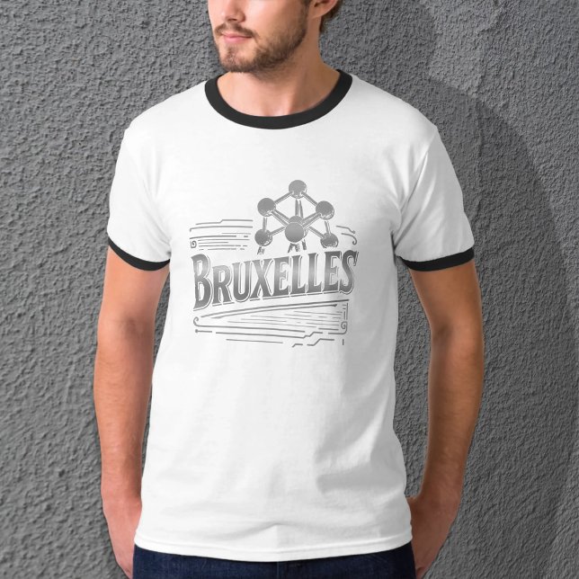 Bruxelles Quantum Nostalgisches Basic-Ringer-T-Shi T-Shirt (Von Creator hochgeladen)