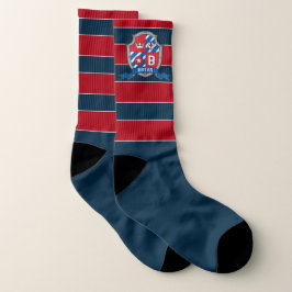 Bryan-Buchstabe B-Name bedeutet rot-blaues Wappen  Socken