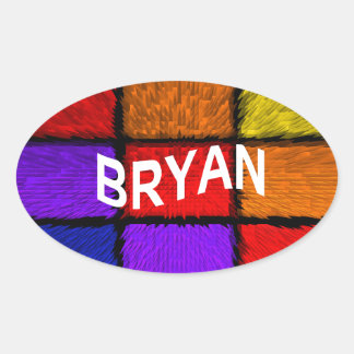 BRYAN (männliche Namen) Ovaler Aufkleber