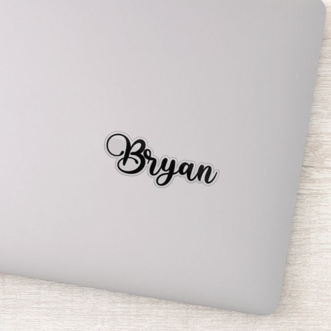 Bryan Name - Handgeschriebene Kalligrafie Aufkleber (Detail)