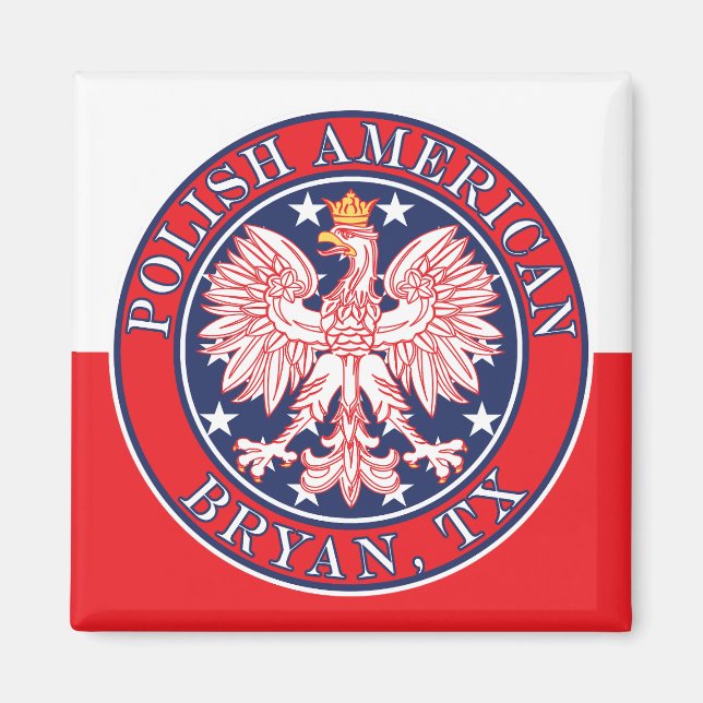 Bryan Texas Polnischer Adler Magnet (Vorne)