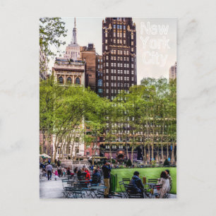 Bryant Park, carte postale NYC