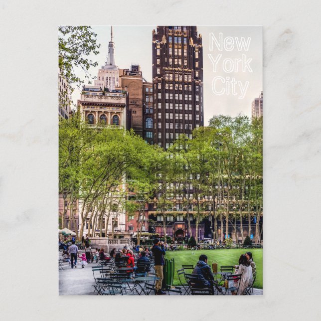 Bryant Park, NYC Postcard Postkarte (Vorderseite)