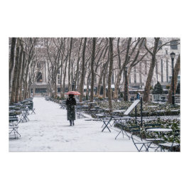 Bryant Park Snow Poster