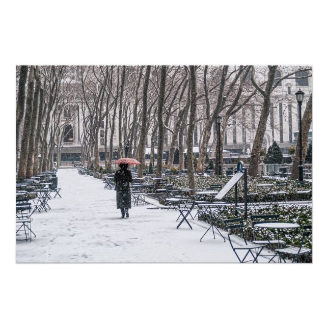 Bryant Park Snow Poster (Vorderseite)