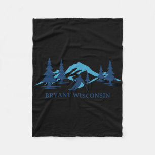 Bryant Wisconsin Ski Resort Skifahrer Fleecedecke