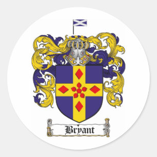 BRYANTES FAMILIENWAPPEN - BRYANTSCHEIN VON WAFFEN RUNDER AUFKLEBER