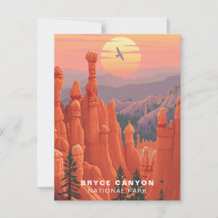 Bryce Canyon National Park Kunst USA Postkarte