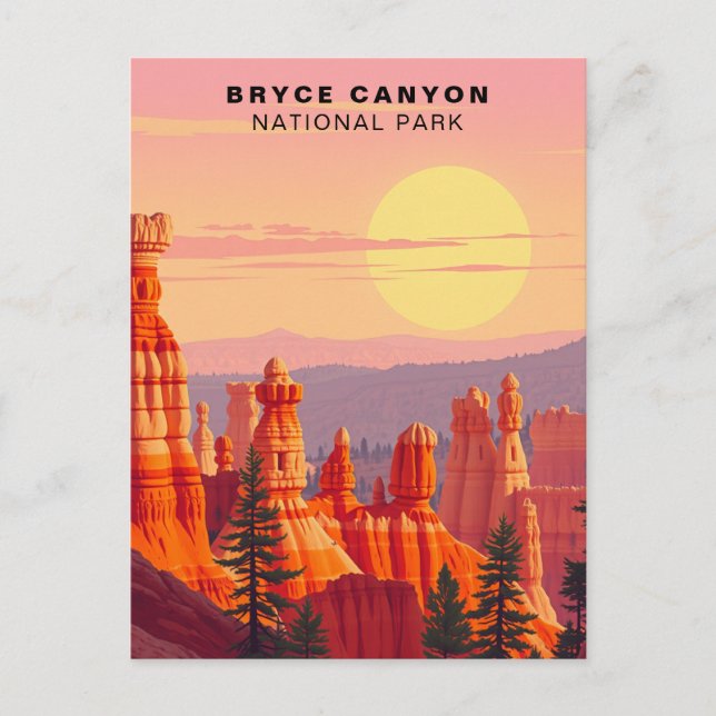 Bryce Canyon National Park Sunset USA Postkarte (Vorderseite)