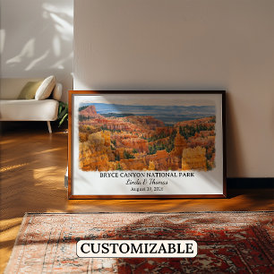 Bryce Canyon National Park Utah Poster, Aquarell Poster
