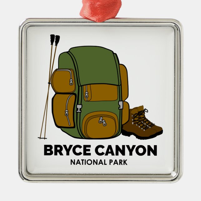 Bryce Canyon Nationalpark Backpack Ornament Aus Metall (Vorne)