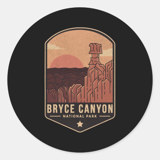 Bryce Canyon Nationalpark Bryce Canyon Runder Aufkleber (Vorderseite)