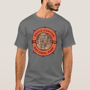 Bryce Canyon Nationalpark Elk Retro Compass T-Shirt
