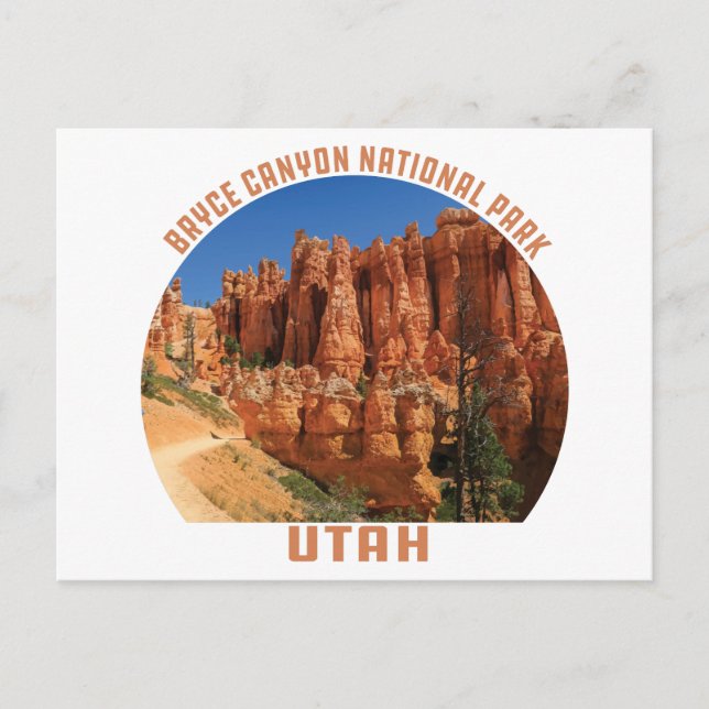 Bryce Canyon Nationalpark hoodoos utah Vintag Postkarte (Vorderseite)