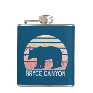 Bryce Canyon Nationalpark Retro Bear Flachmann