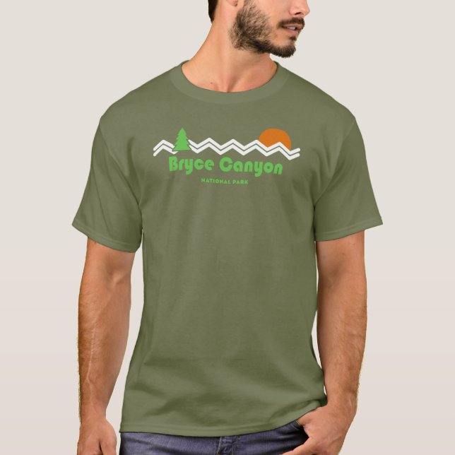 Bryce Canyon Nationalpark Retro T-Shirt (Vorderseite)