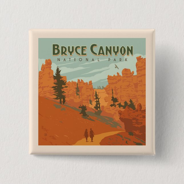 Bryce Canyon Nationalpark Rock Formationen Button (Vorderseite)