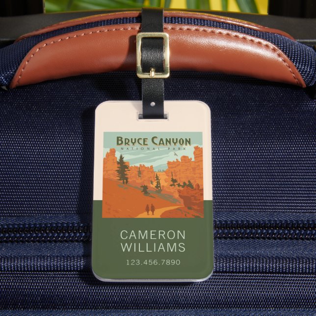 Bryce Canyon Nationalpark Rock Formationen Gepäckanhänger (Vorderseite Insitu 2)