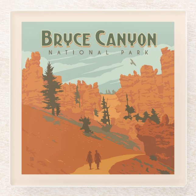 Bryce Canyon Nationalpark Rock Formationen Glasuntersetzer (Vorderseite)