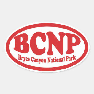 Bryce Canyon Nationalpark Roter Oval Aufkleber