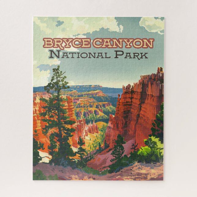 Bryce Canyon Nationalpark Utah Hoodoo Retro (Vertikal)