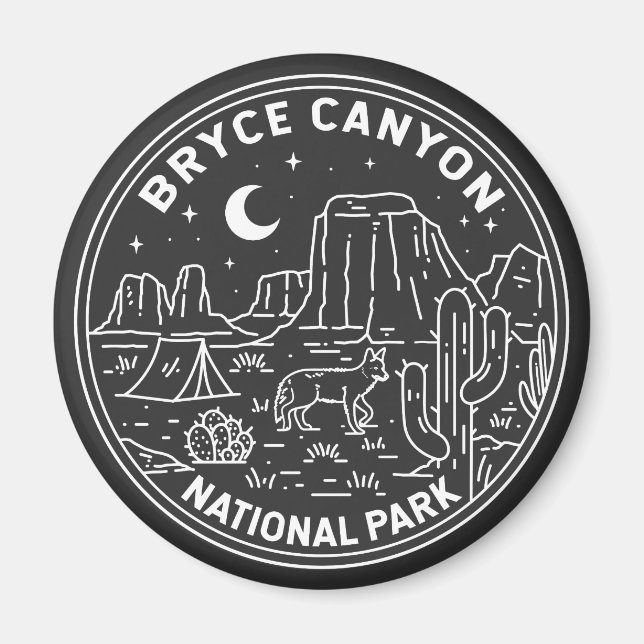 Bryce Canyon Nationalpark Utah Monoline Magnet (Vorne)