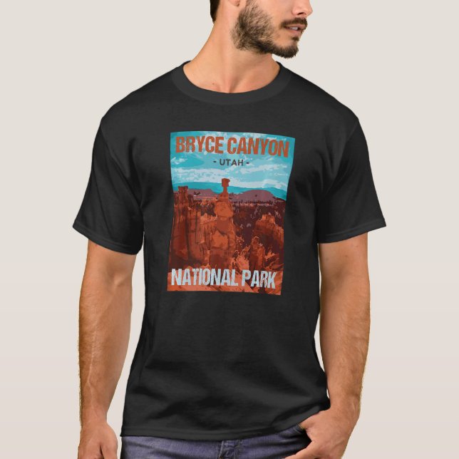 Bryce Canyon Nationalpark Utah Poster T-Shirt (Vorderseite)