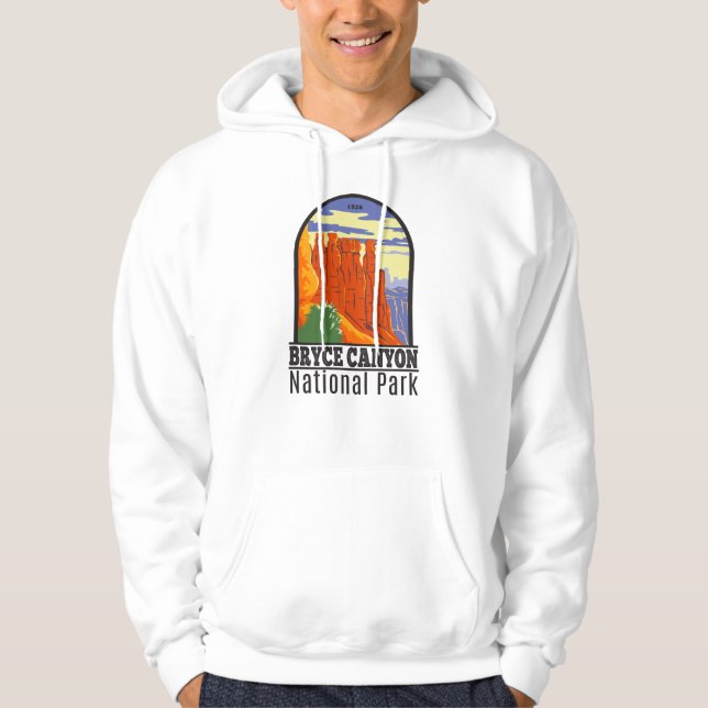Bryce Canyon Nationalpark Utah Vintag Hoodie (Vorderseite)