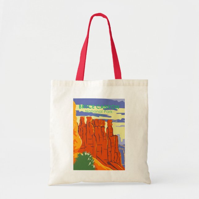 Bryce Canyon Nationalpark Utah Vintag Tragetasche (Vorne)