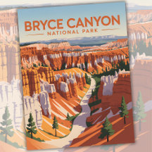 Bryce Canyon Nationalpark Utah Vintag US Travel