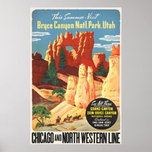 Bryce Canyon Nationalpark Vintage Poster