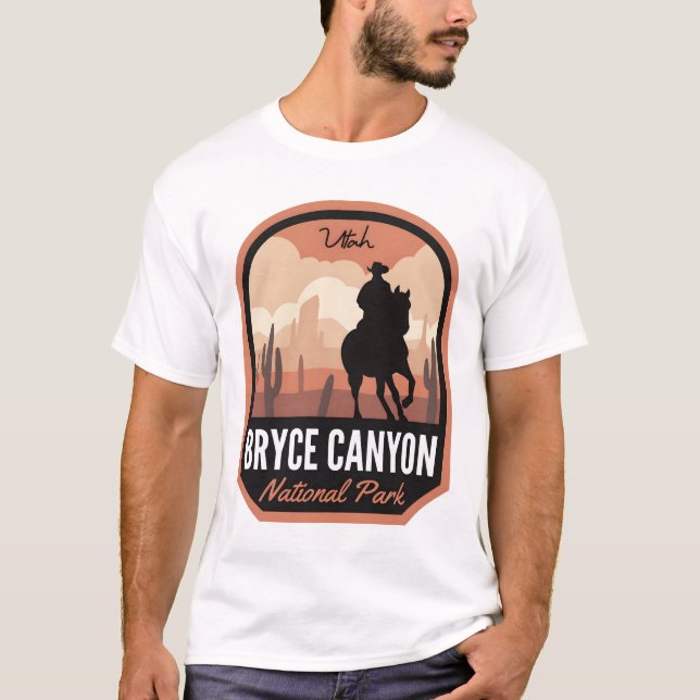Bryce Canyon Nationalpark Wüste Cowboy T-Shirt (Vorderseite)