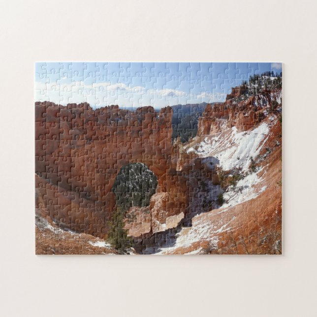 Bryce Canyon Natural Bridge Snowy Landscape Foto (Horizontal)