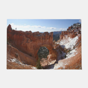 Bryce Canyon Natural Bridge Snowy Landscape Foto Fußmatte
