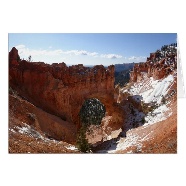Bryce Canyon Pont naturel Paysage neigeux Photo (Devant horizontal)