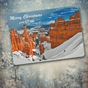 Bryce Canyon Utah Foto Template Weihnachtskarte Feiertagskarte