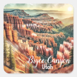 Bryce Canyon, Utah Nationalpark Quadratischer Aufkleber