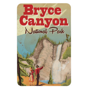Bryce Canyon Vintage-Reiseposter Magnet