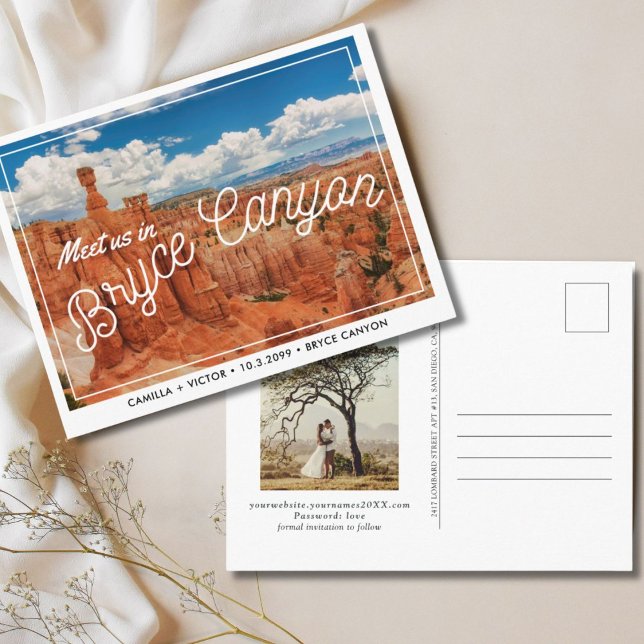 Bryce Canyon Wedding Save the Date Postcard Postkarte (Bryce Canyon)