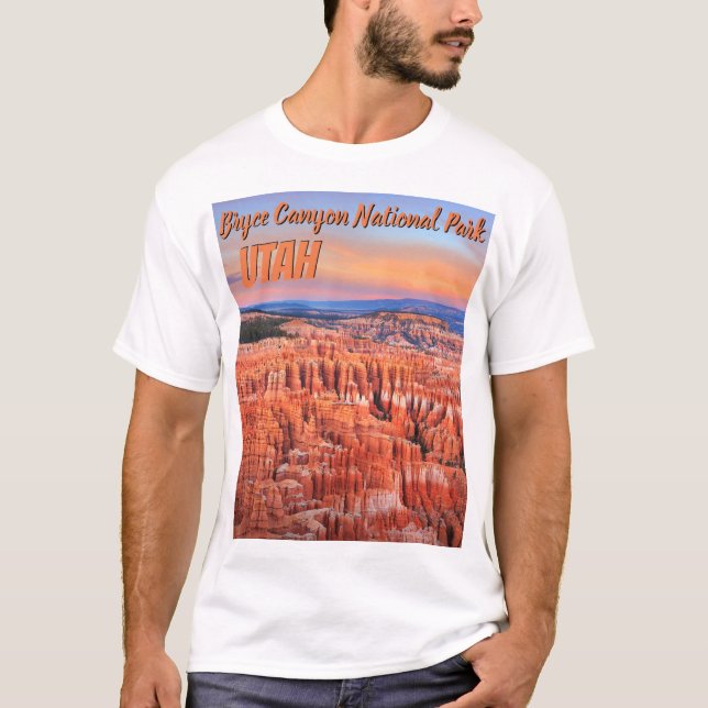 Bryce Canyon Wüste Sunset Foto T-Shirt (Vorderseite)